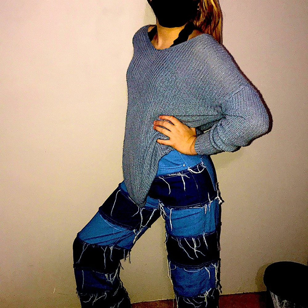 Gray blue cardigan